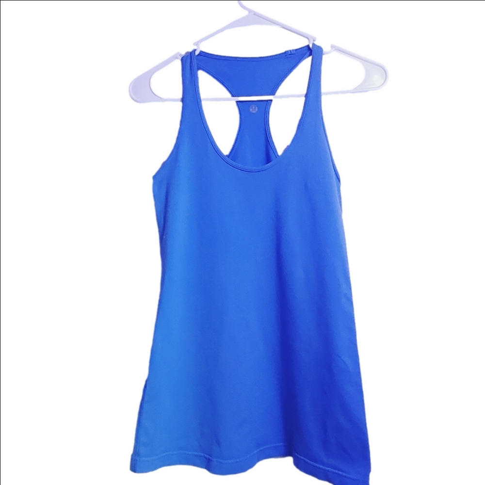 LULULEMON Stay cool and Stylish Royal Blue Racerback Tank Top Woman's Small EUC